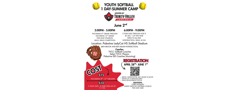 TVCC 2026 Softball Summer Camp
