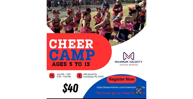 Cheer Camp July 9-12