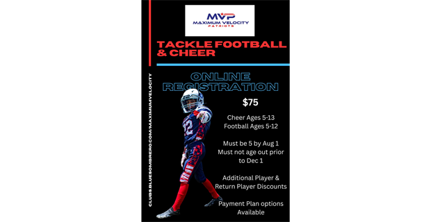Tackle Football and Cheer Sign Ups!