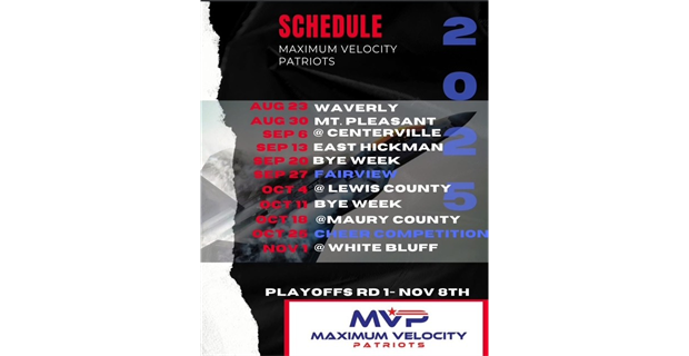 2025 Football & Cheer Schedule