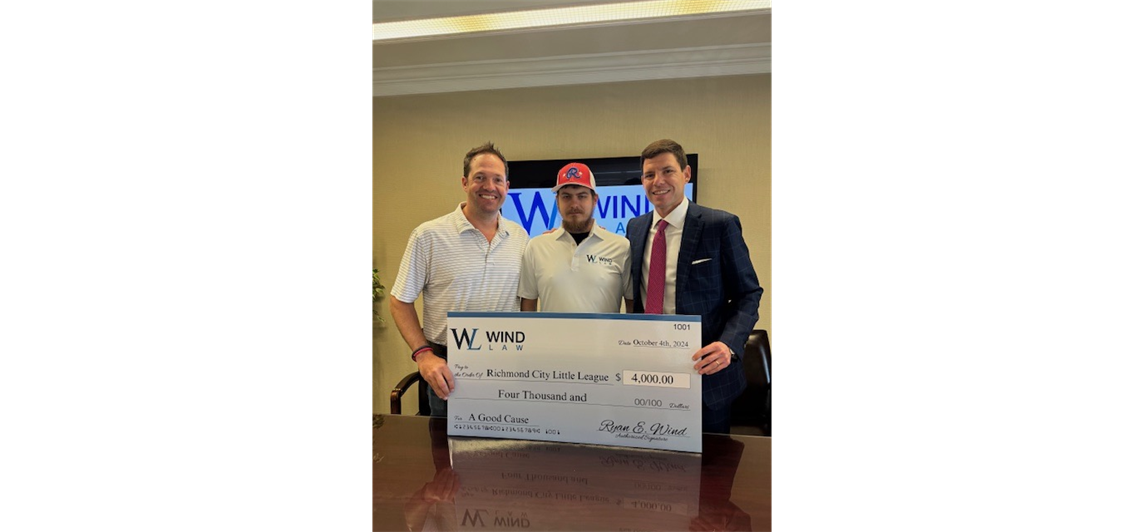 Wind Law and Client Mark Walker Donate $4K to RLL