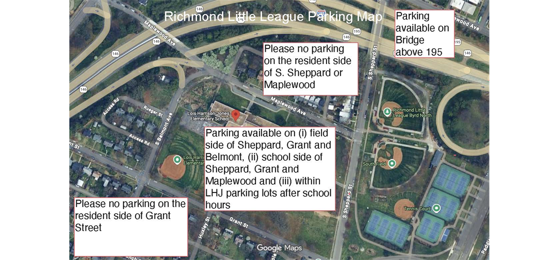 RLL Byrd and LHJ Field Parking Map