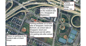 RLL Byrd and LHJ Field Parking Map