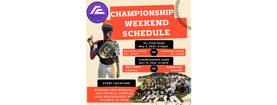 Baseball Championship Weekend Schedule