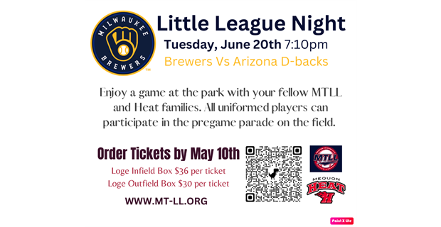 Little League Night with the Brewers