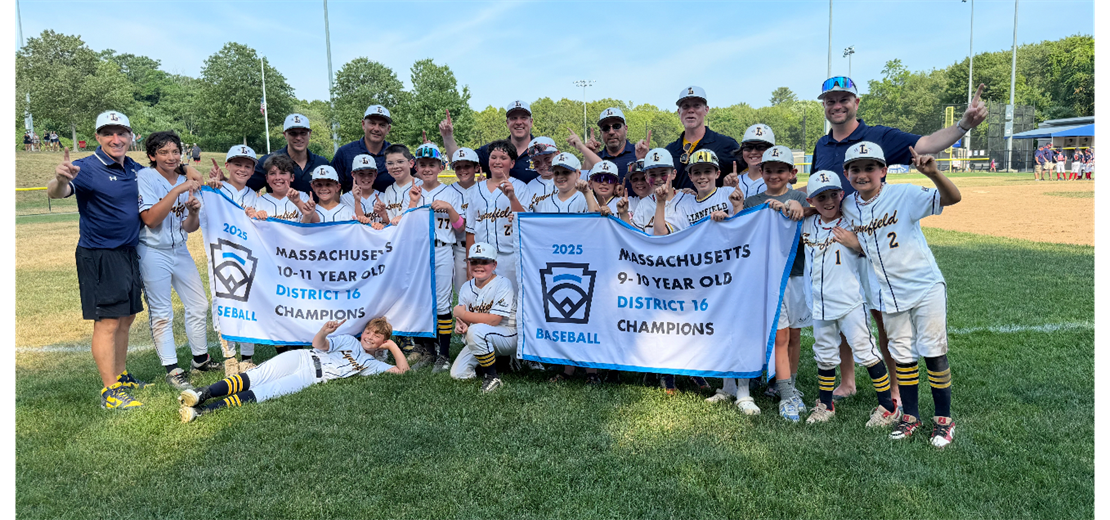 2025 District 16 Champions- Both 10 &11 yr old teams