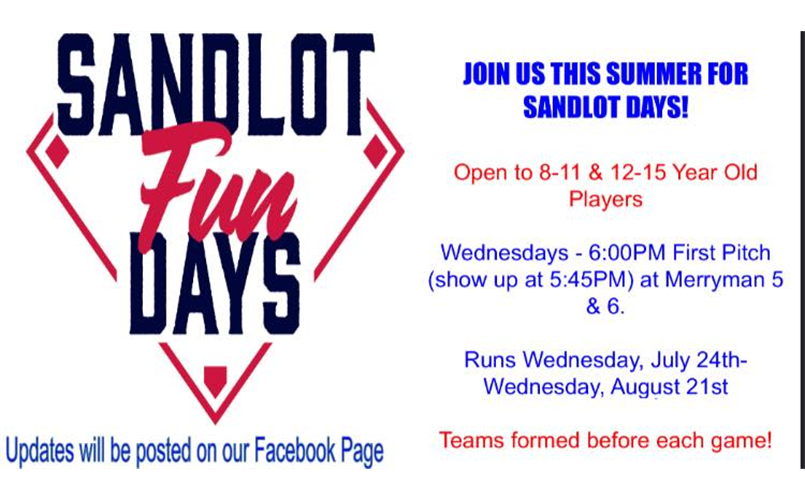 Summer Sandlot Days are Here! 