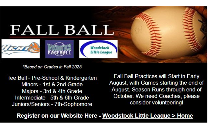 Fall Ball Registration is Open