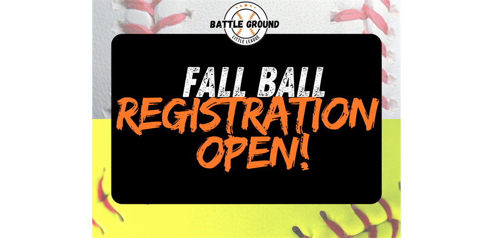 Fall Ball Registration Open!