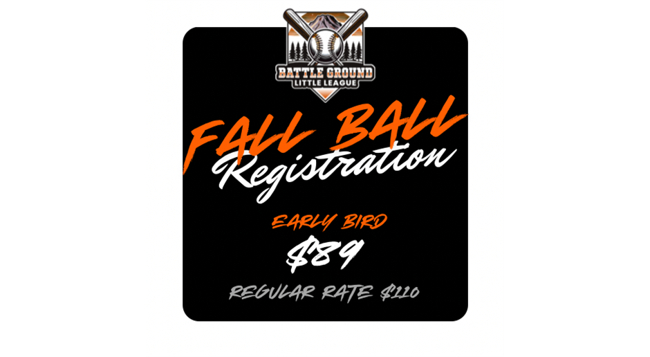 Fall Ball Registration Open