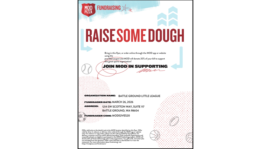 MOD Pizza Fundraiser! 3/26