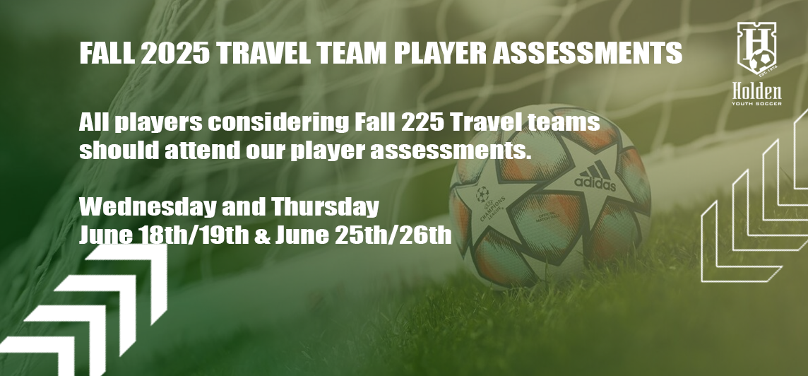 FALL PLAYER ASSESSMENTS - REGISTER NOW!