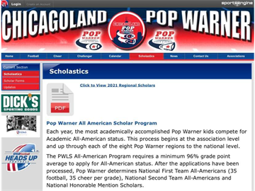 chicagoland pop warner