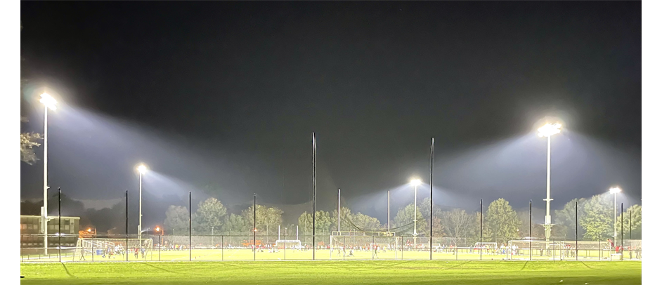 Practicing under the lights!