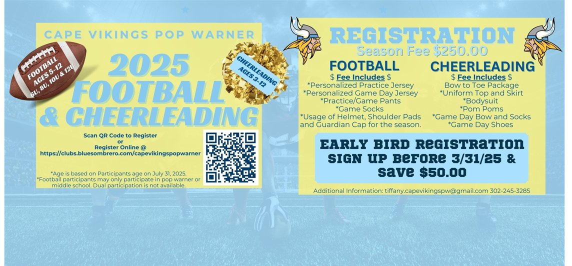 2025 Cheerleading Registration Open