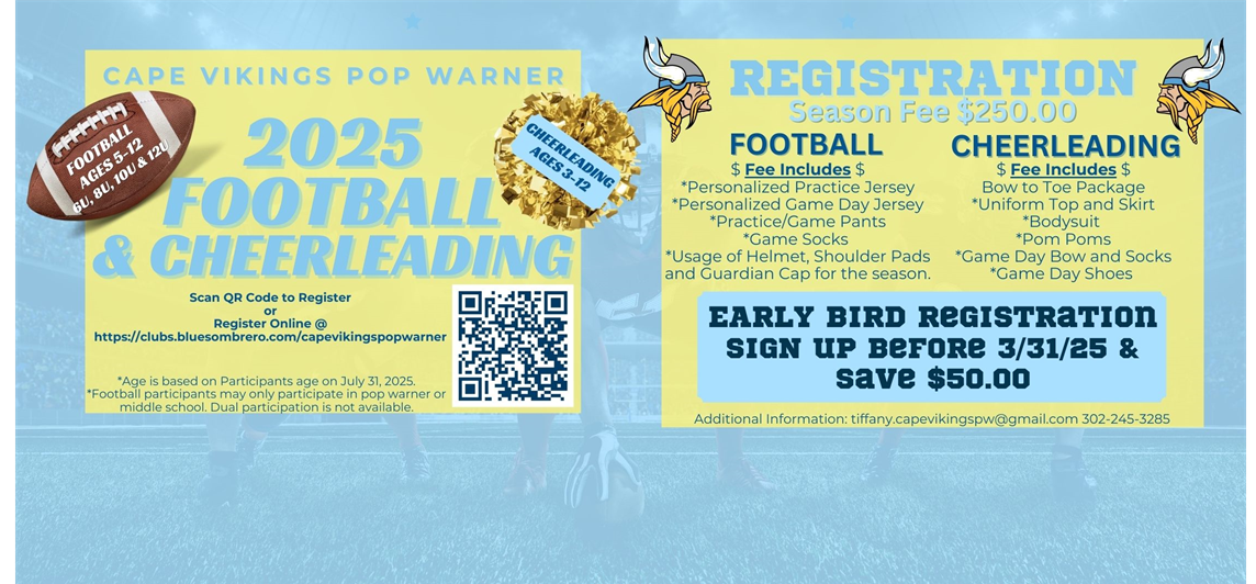 2025 Football Registration Now OPEN