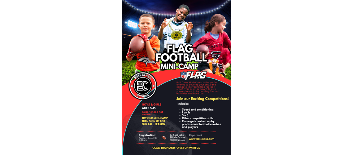 Sign up for our Flag Football Mini- Camp 