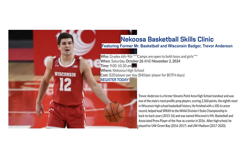 Nekoosa Basketball Skills Clinic