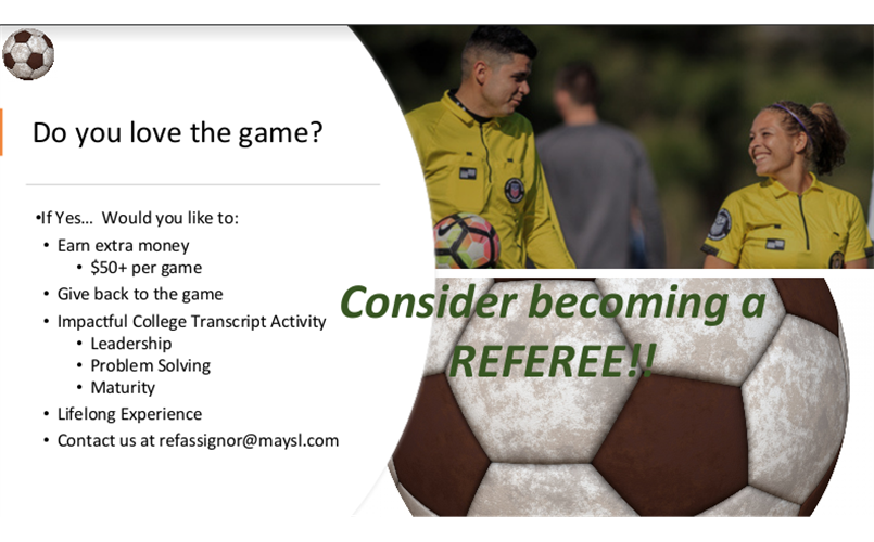 Referees Needed!