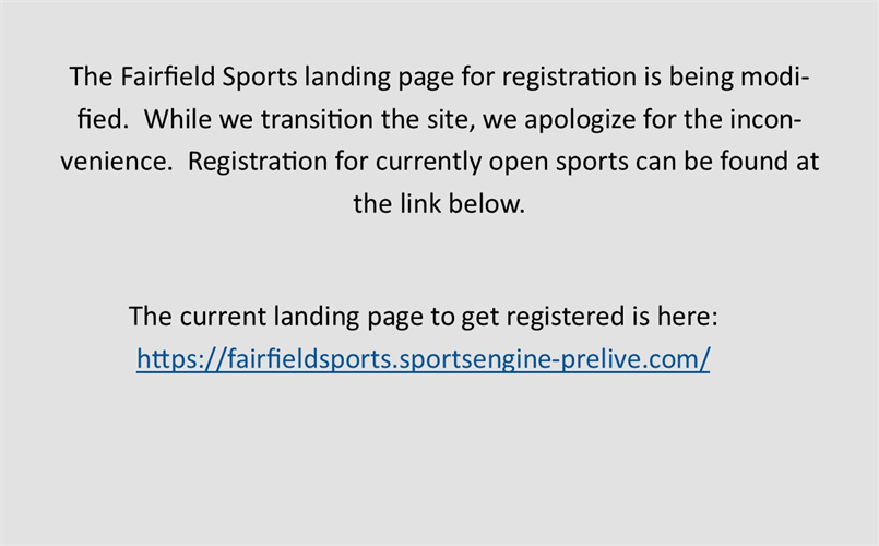 Link to New Site for Registration