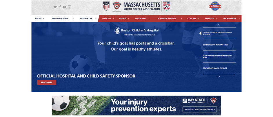 Visit the Mass Youth Soccer Website