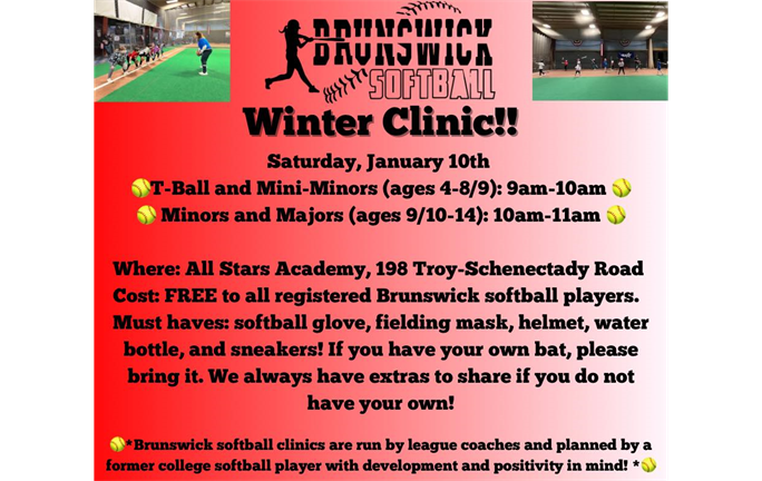 Winter Clinics Begin 1/10