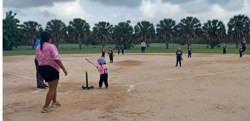 Beautiful evening for a Softball Tee Ball game in Dist. 24