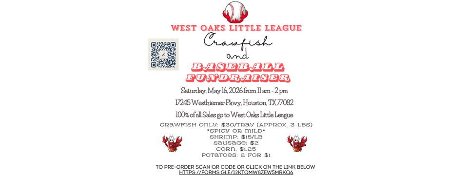 WOLL Baseball & Crawfish Fundraiser