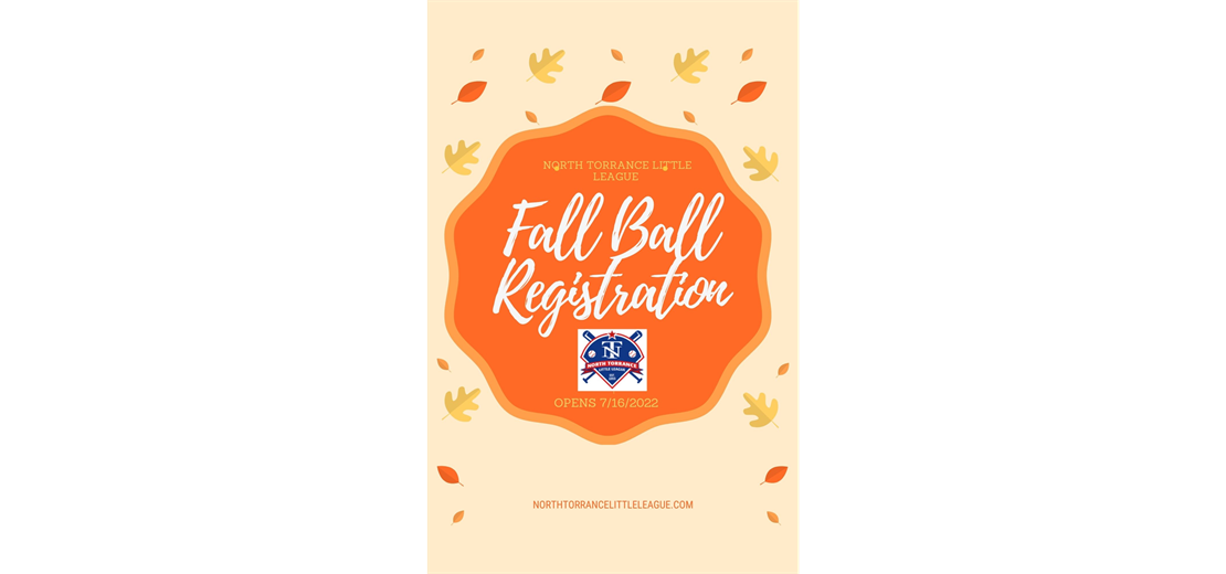 Fall Ball Registration starts July 16th!
