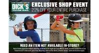DICK'S Sporting Goods-  South Milwaukee LL Shop Event