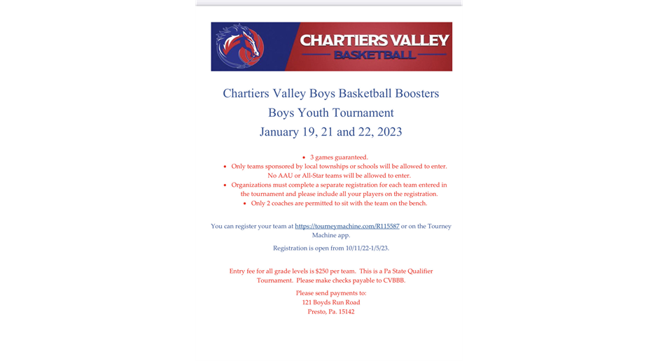 Chartiers Valley Youth Basketball Association > Home
