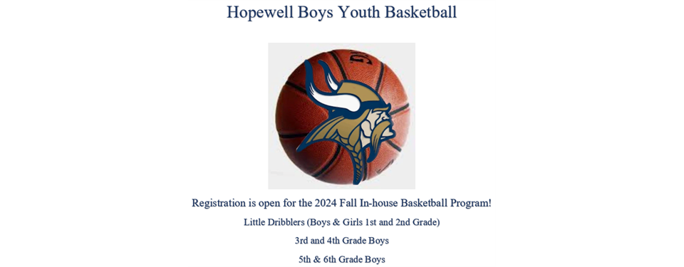 2024 Fall Boys Basketball In-house Registration is Open