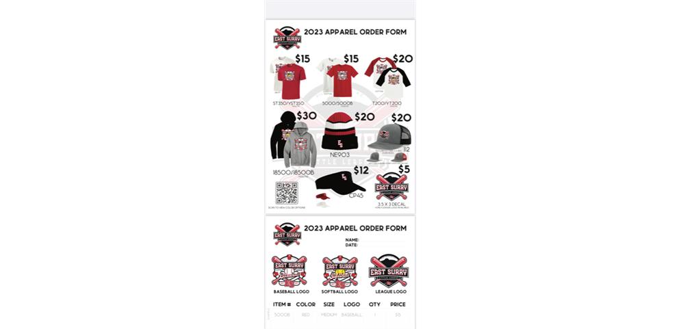ESLL Apparel - Still Available - Click Here for Order Form
