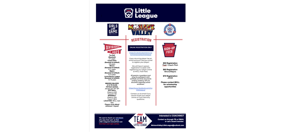 Little League Registration