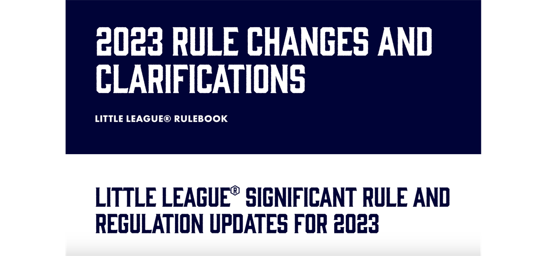 2023 Rule Changes and Clarifications - Little League