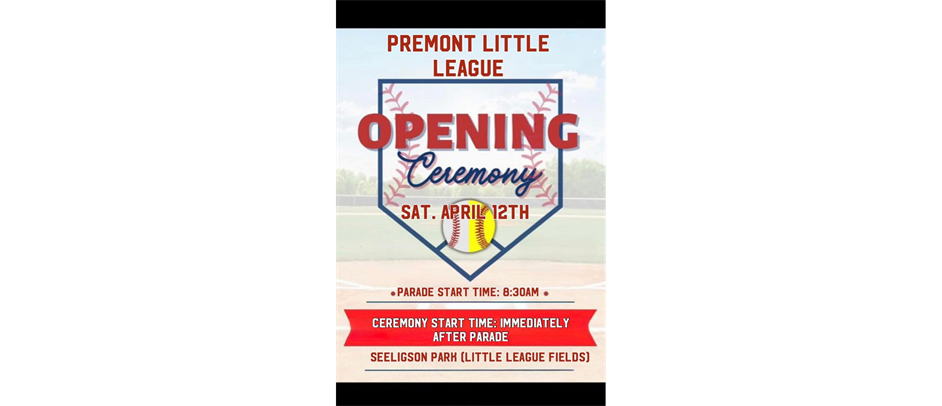 Opening Day is April 12th!!