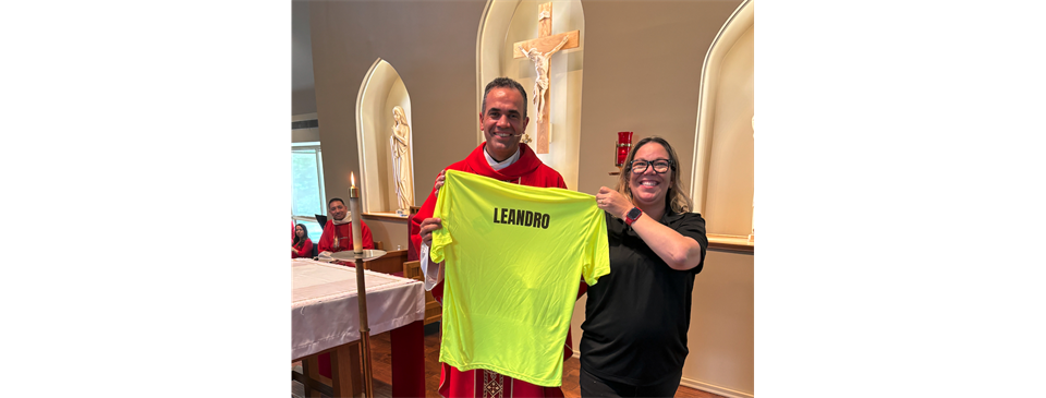 Father Leandro Receives the first Jersey for City United