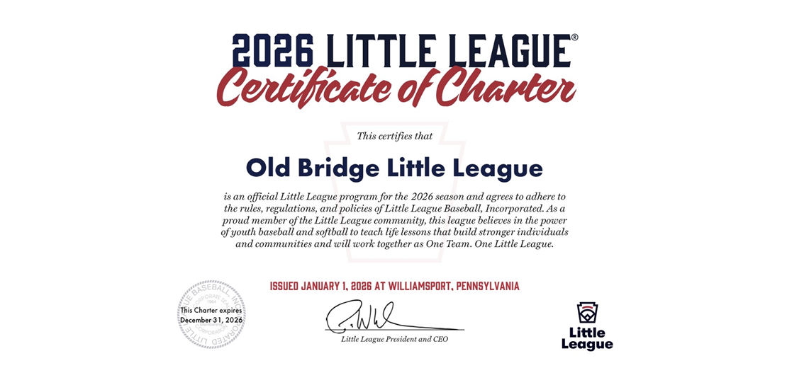 Little League Charter Renewed for 2026